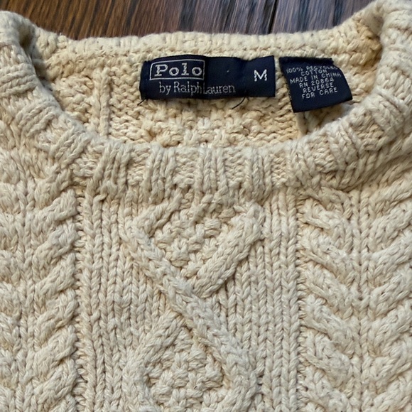 Ralph Lauren Polo Cable Knit Sweater in Beige - Picture 2 of 3